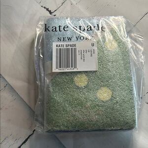 Kate Spade Mint Green Wallet with Yellow Dots